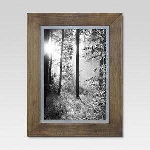 Raw Wood with Metal Edge Frame - Threshold™