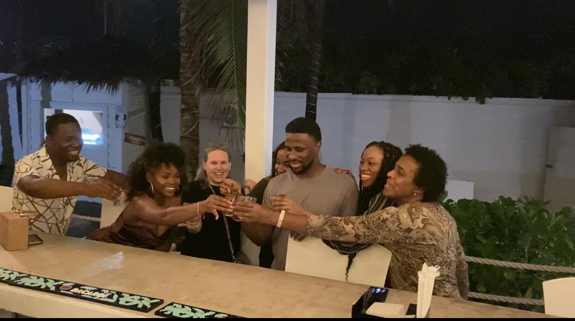 First cheers to the newly engaged couple