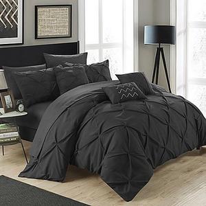 Chic Home Salvatore 10-Piece King Comforter Set in Black