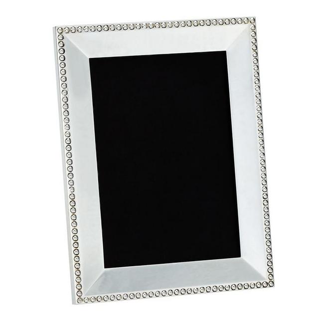 Beaded Silver-Plated Frame, 5 x 7"