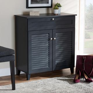 Coolidge 4-Shelf Shoe Storage Cabinet with Drawer
