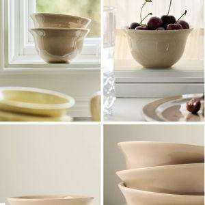 Reeves Portuguese Stoneware Nut Bowls (Tan), Set of 4