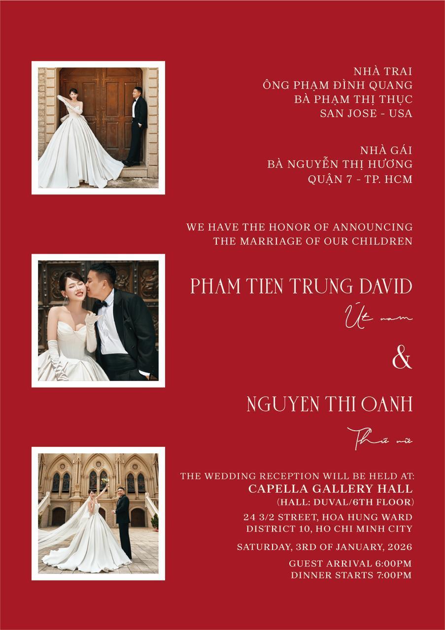 The Wedding Website of David Trung Pham and Oanh Nguyen
