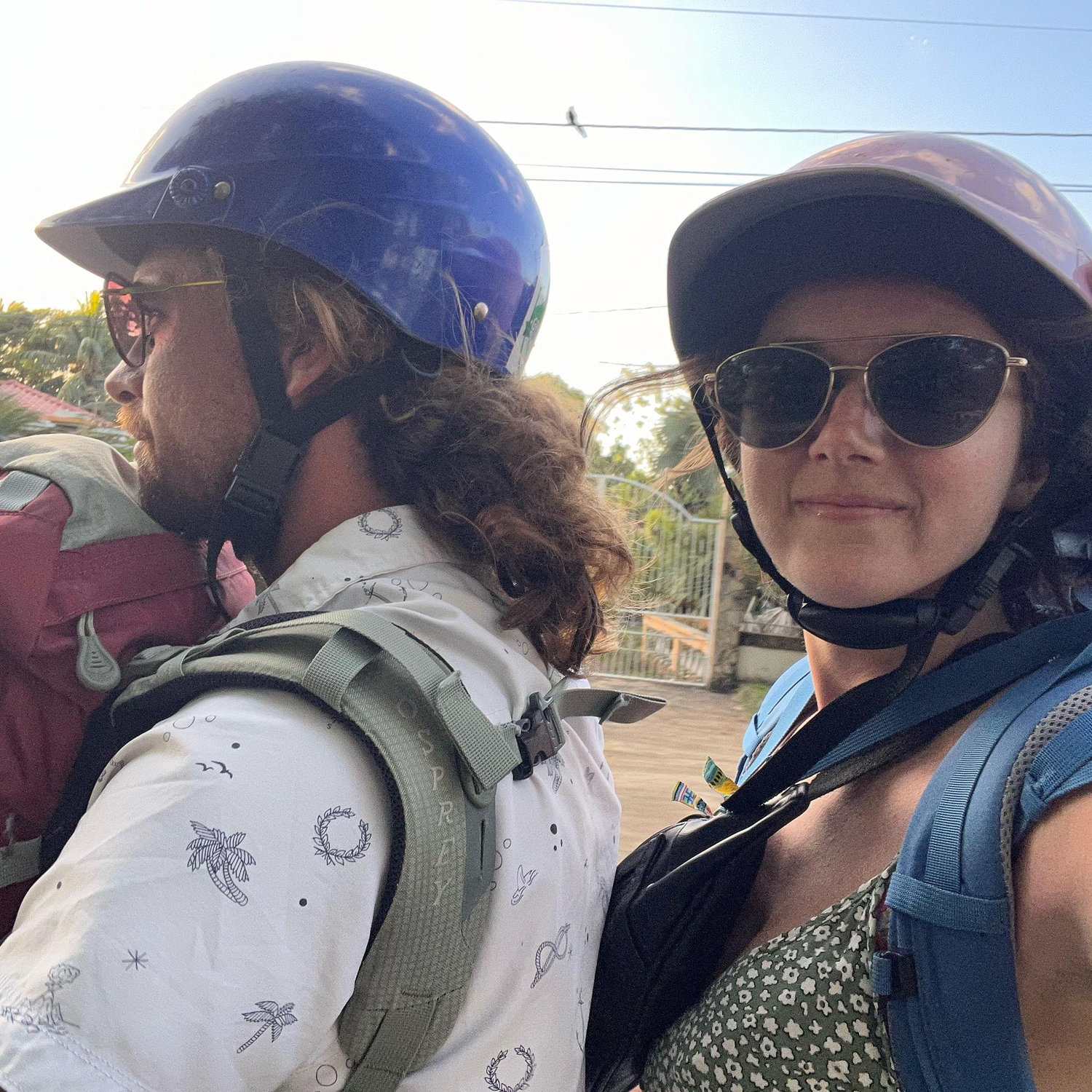Motorbiking across Nicaragua with our luggage.
