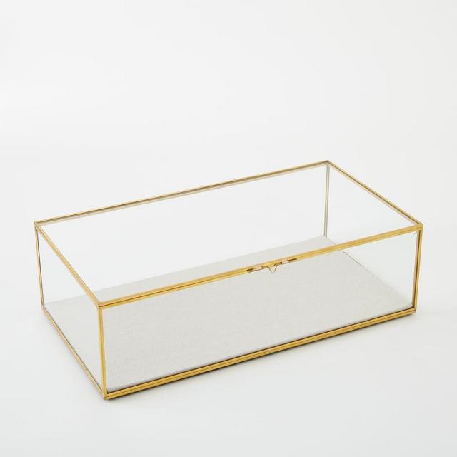 Golden Glass Shadow Box, Large Rectangle