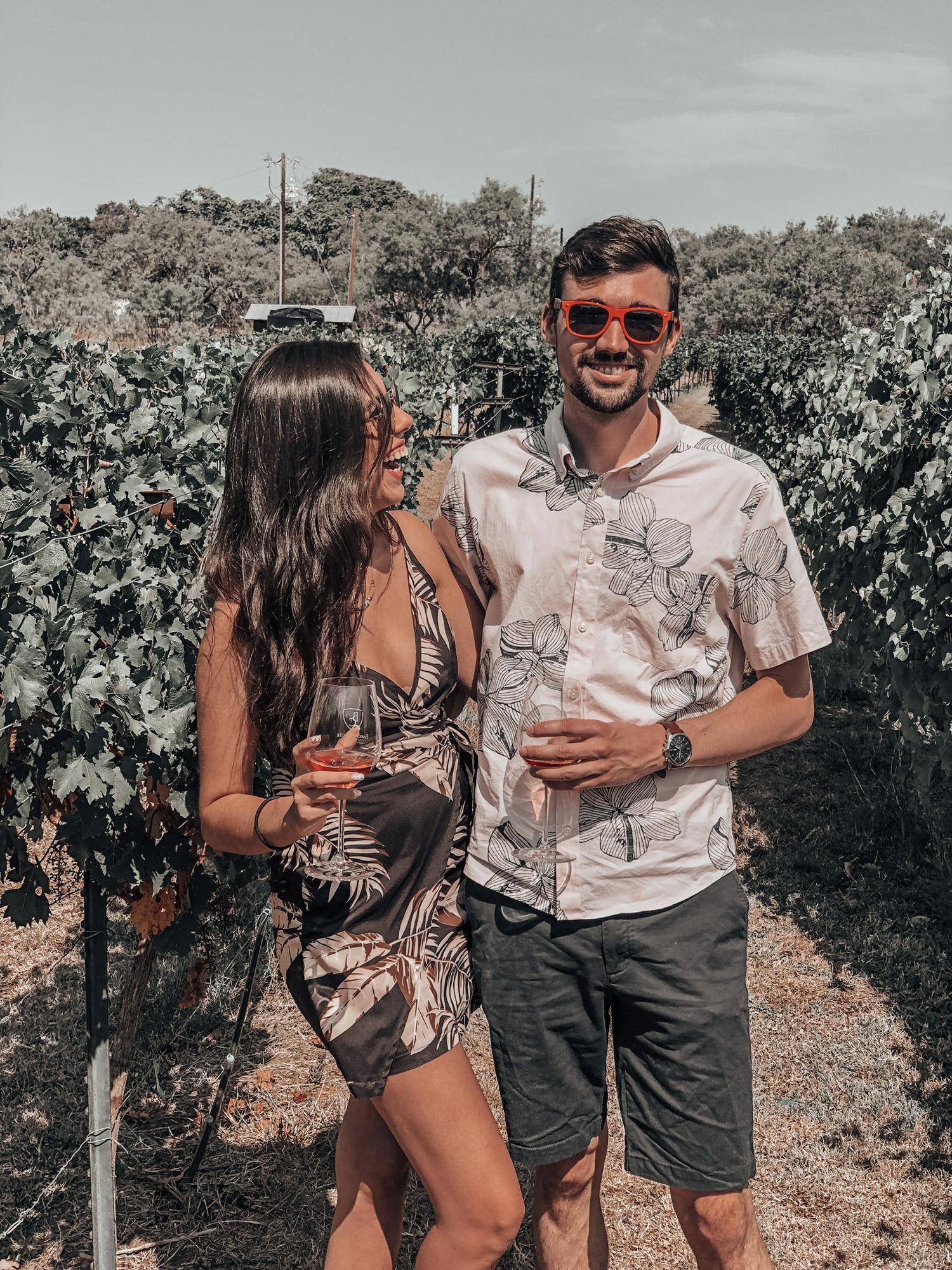 Wine tasting in Fredricksburg, TX.