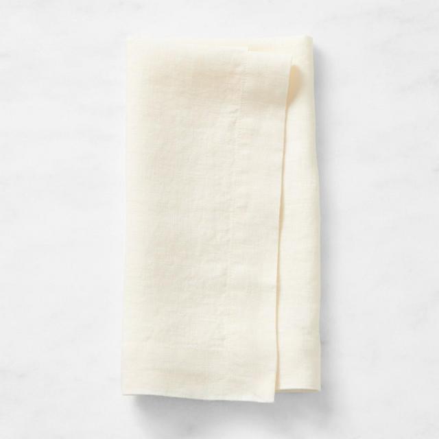 Signature Linen Napkins, Set of 4, Ivory