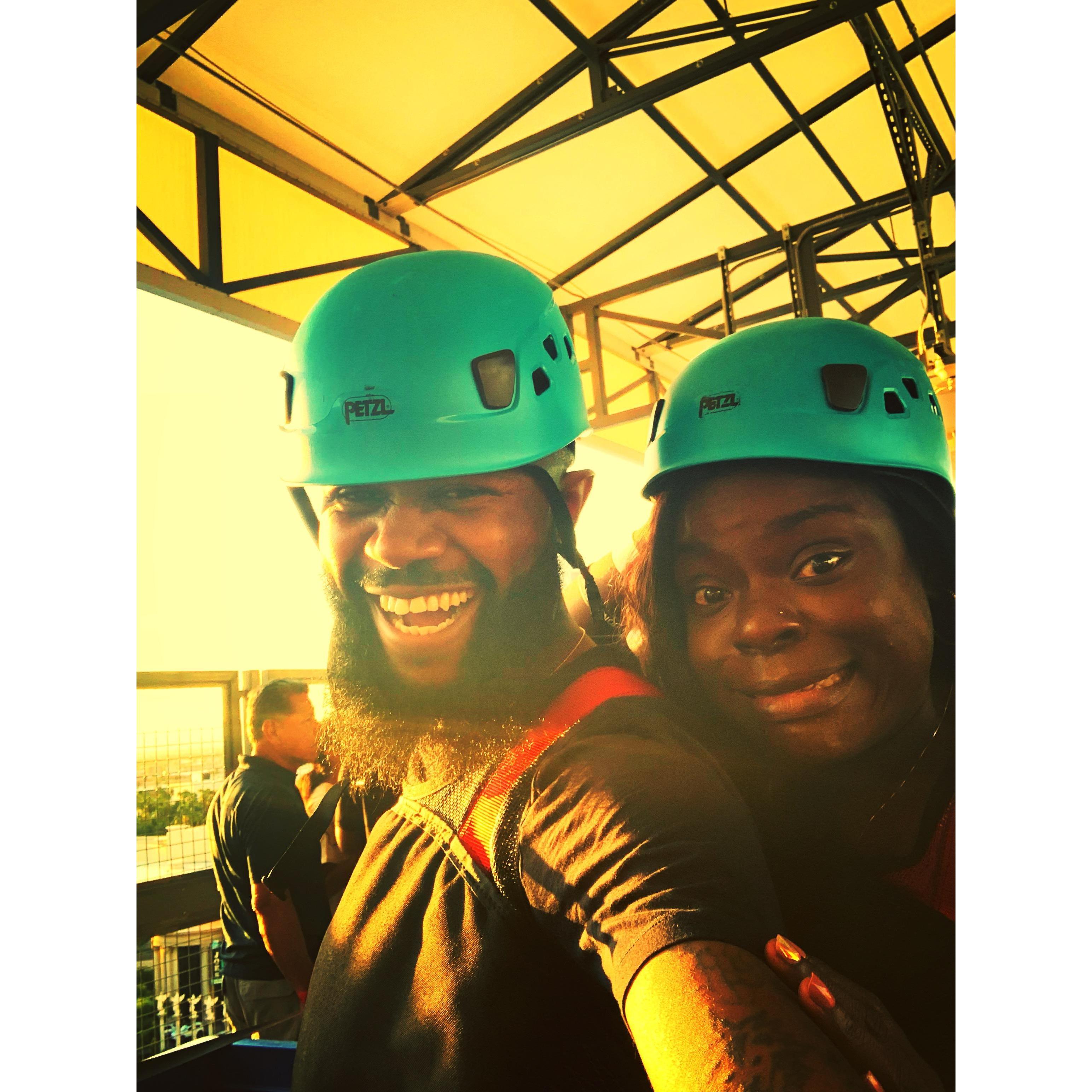 Zip lining