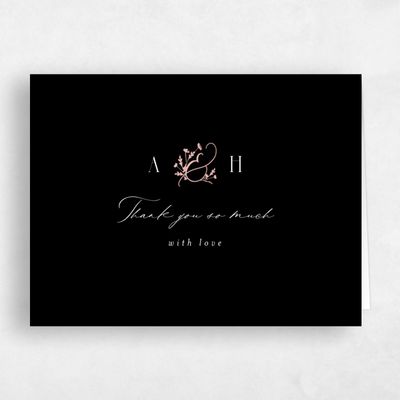 Black Wedding Thank You - Olmo Landscape