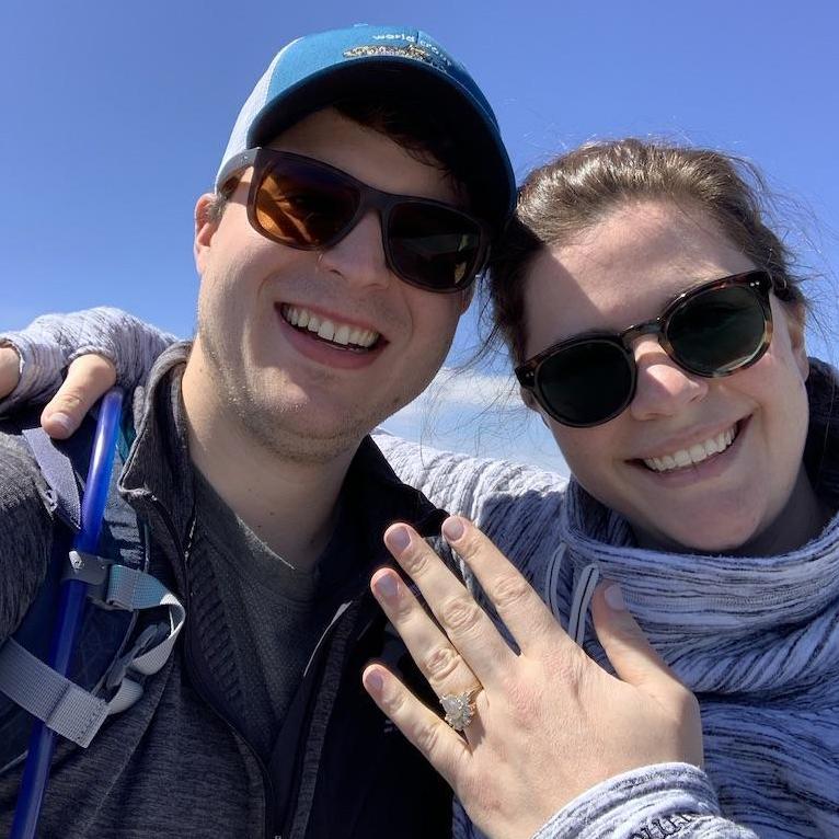 2020: Engaged at the top of Mount Mitchell!