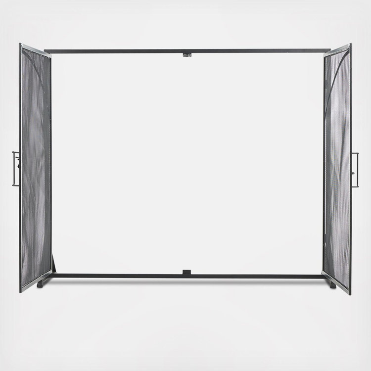 Tisbury Lane, Metal Single Panel Fireplace Screen with Door