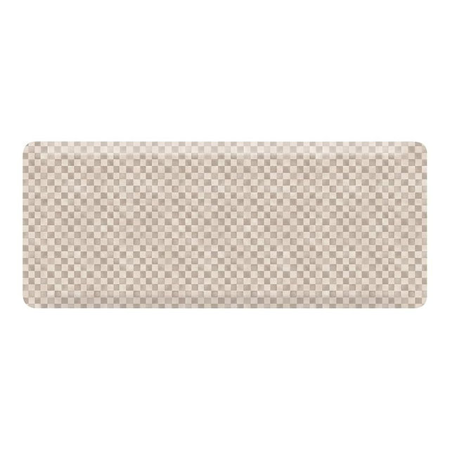 House of Noa Nama Standing Mat – Anti-Fatigue Cushioned Kitchen Mats for Floor | Ergonomic Bounce-Back Foam Kitchen Mats | Anti-Fatigue Mats for Kitchen & Standing | Checker Almond | 22" x 54"