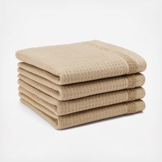 Basics Waffle Woven Terry Washcloth, Set of 4