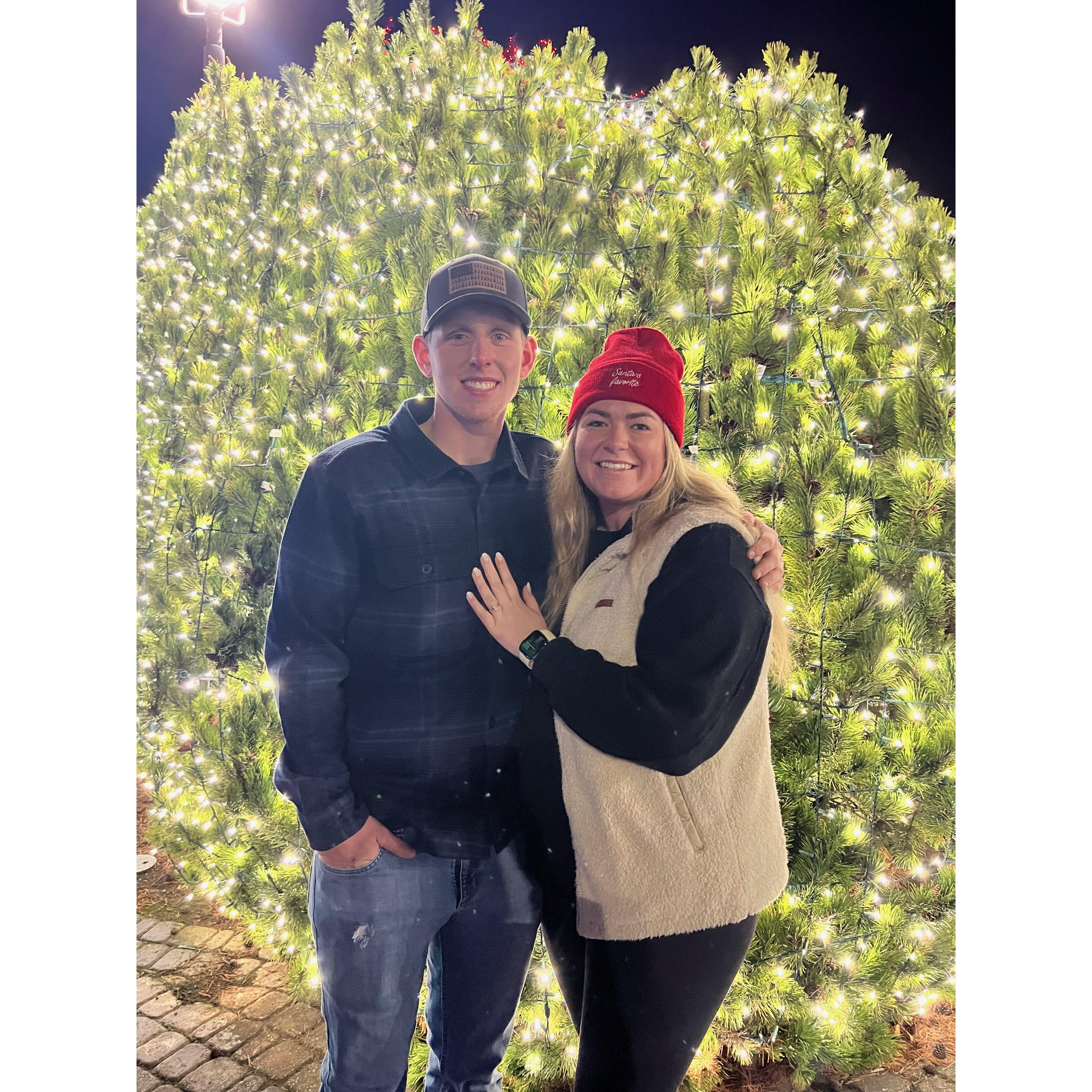 Looking at Christmas lights