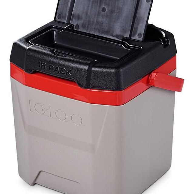 Quantum 12 Quart Cooler, Sandstone/Red (New Version)