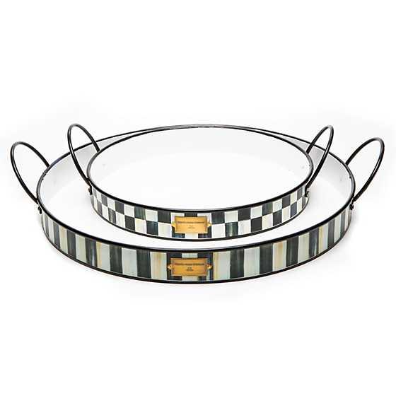 Spectator Galvanized Outdoor Trays - Set of 2