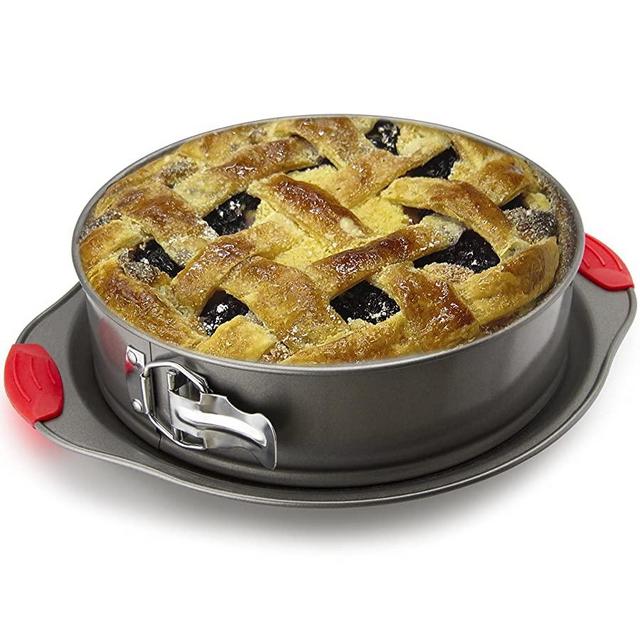 Non-Stick Springform Pan 10 inch. Professional Quality Pans Series/Spring Form/Cheesecake Baking Mold. Leakproof Cake Pan With Silicone Handles
