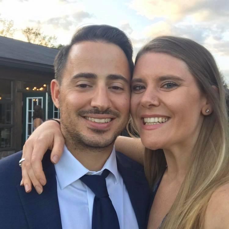 Cheesing at Laura's wedding