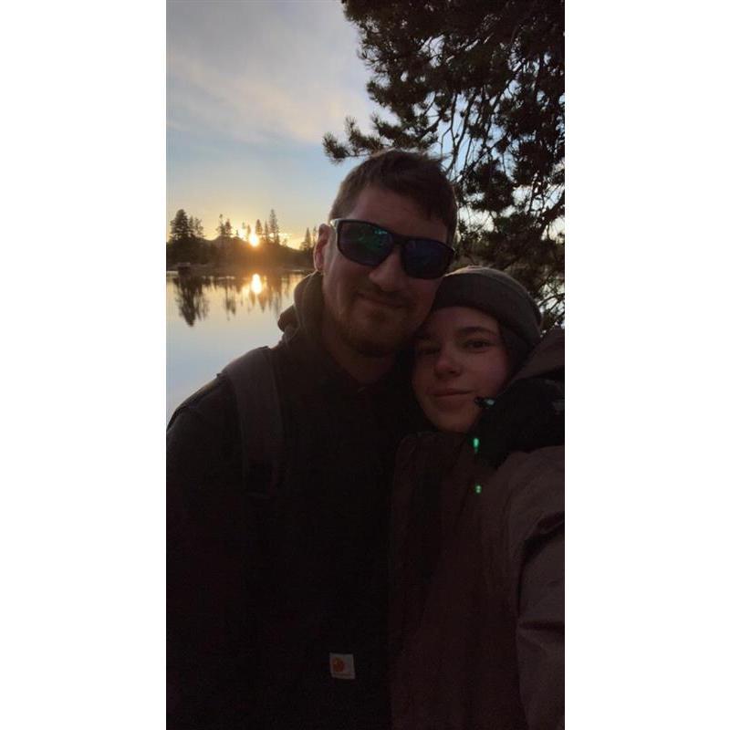 Peaceful sunrise hike