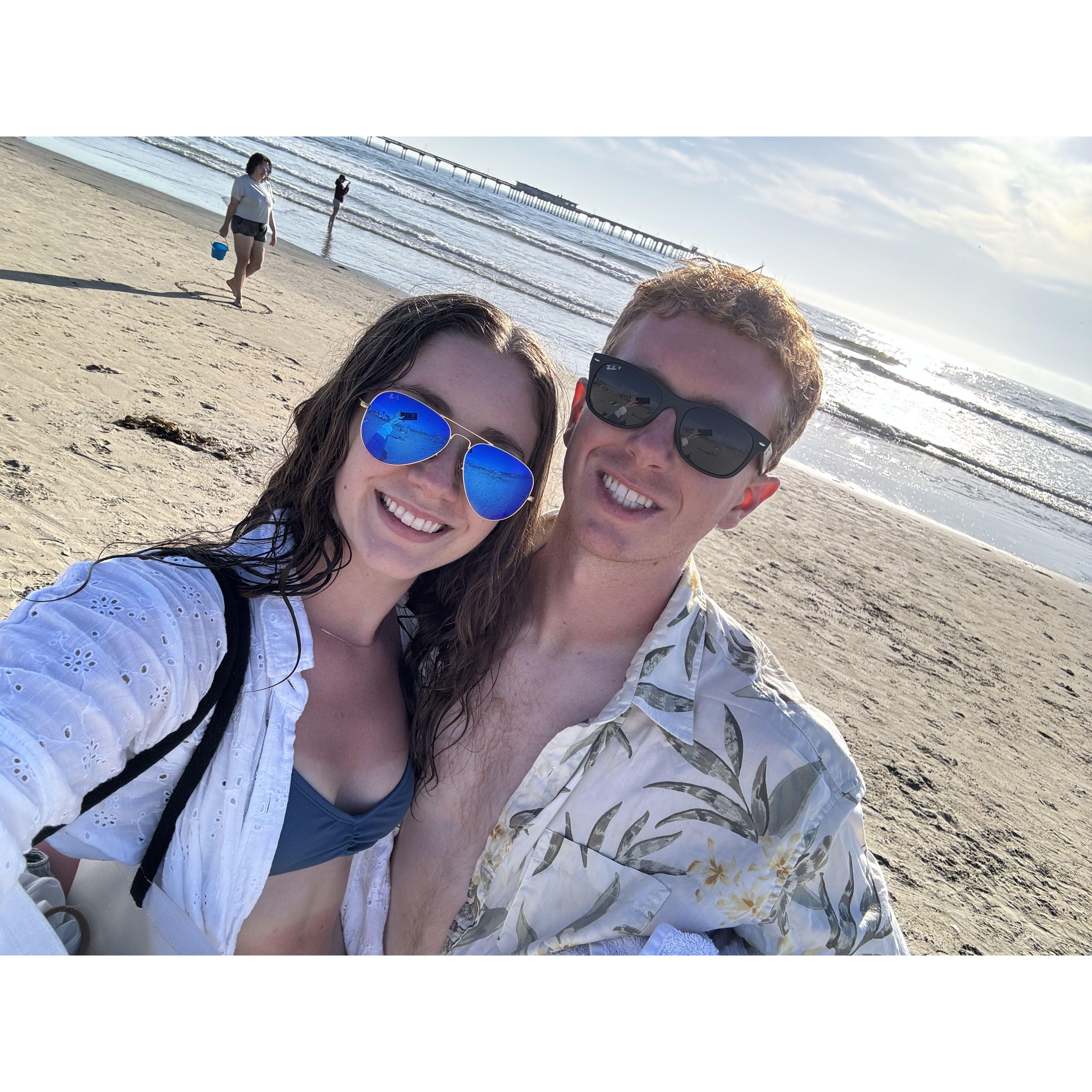 Our first time at the beach together!