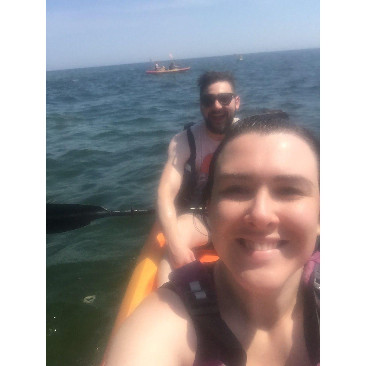 Our first kayak trip at Cave Point