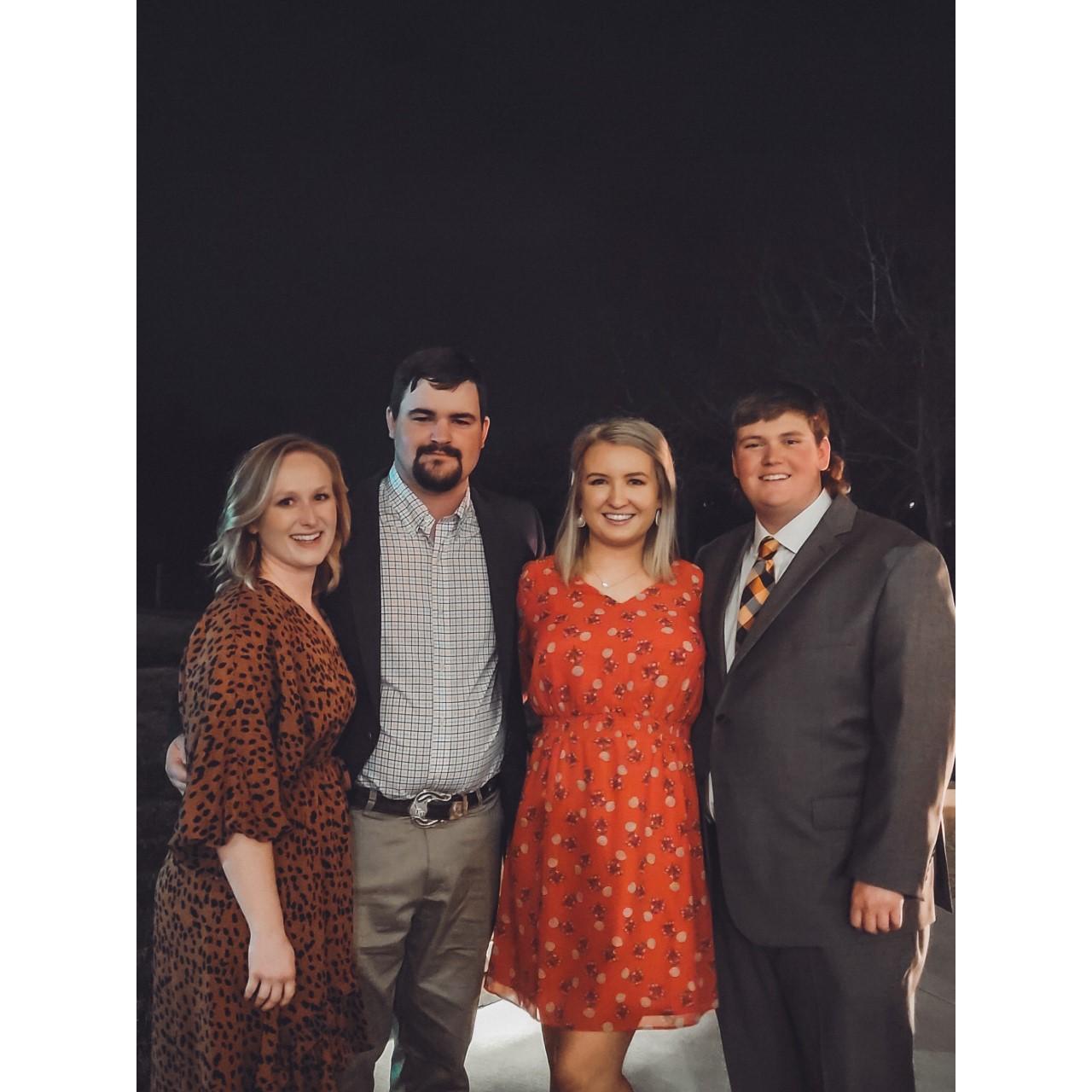 The Adcocks and us celebrating the Walthers' wedding. Charlotte, North Carolina. April 2021