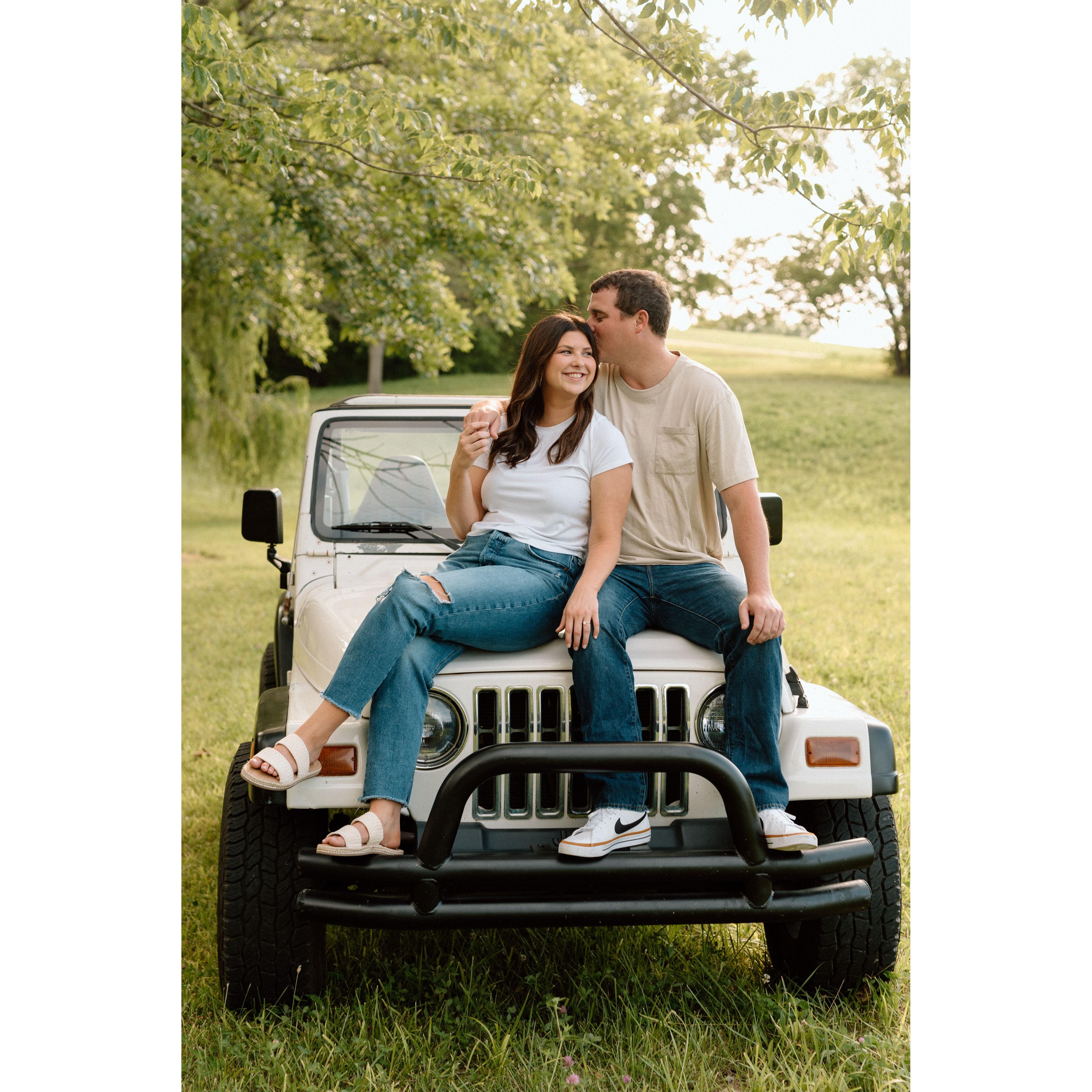 We bought our old white jeep one evening in March 2022. It was the first "big" purchase we ever made together. It was rough but we saw the potential and have worked hard on it together.