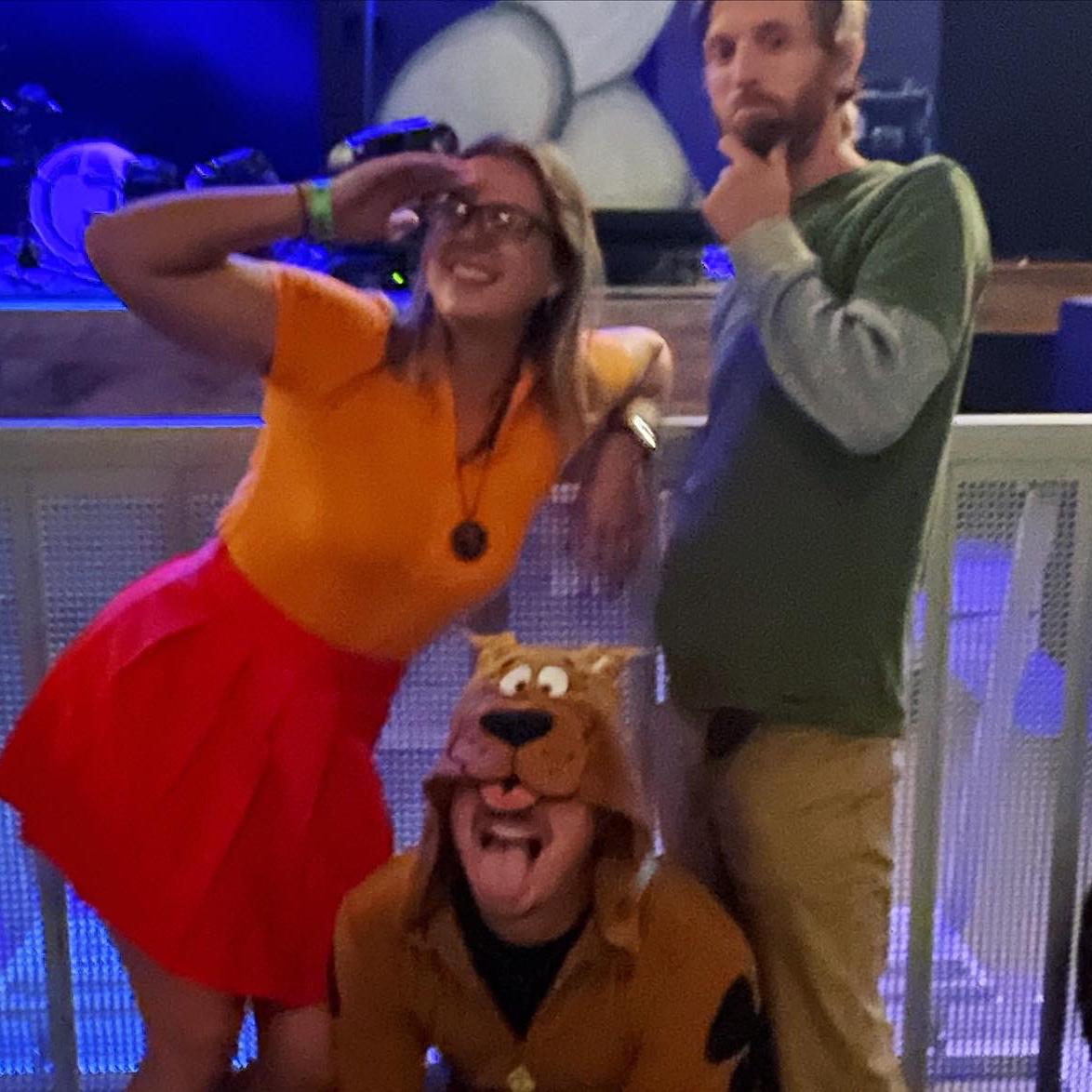 Scooby Doo Crew Halloween costumed with Adam's brother, Groomsman, Justin