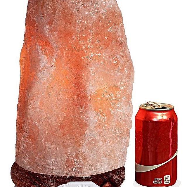 IndusClassic LN-09 Natural Himalayan Crystal Rock Sea Salt Lamp Air Purifier 19~25 lbs, Hymilain Pink Large Lamps, Night Light, UL Listed Cord w/Dimmer Control Switch, Quality Gift Packaging