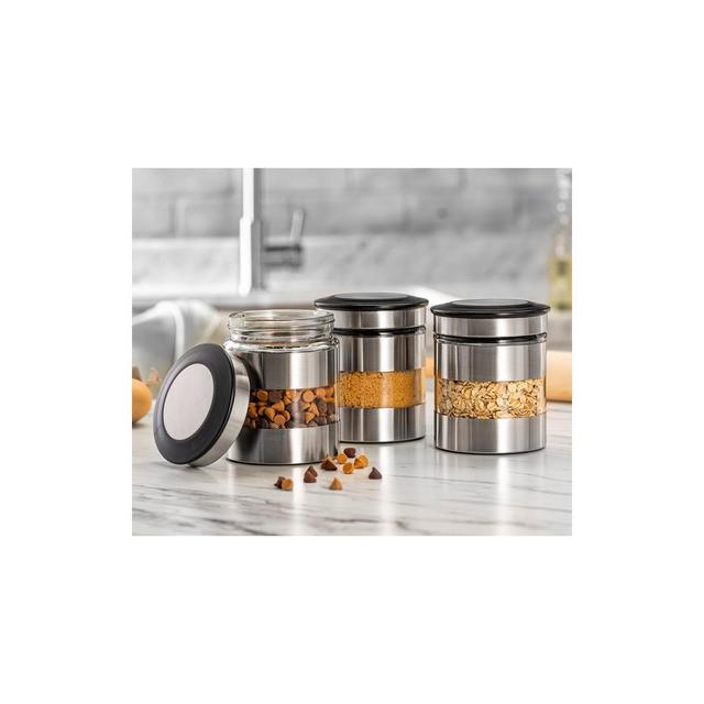 Le'raze Airtight Food Storage Container for Kitchen Counter with Window, Set of 3