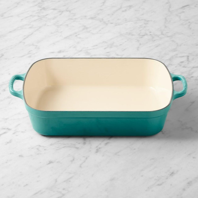 Le Creuset Signature Enameled Cast Iron Rectangular Roasting Pan, 5 1/4-Qt., Riviera