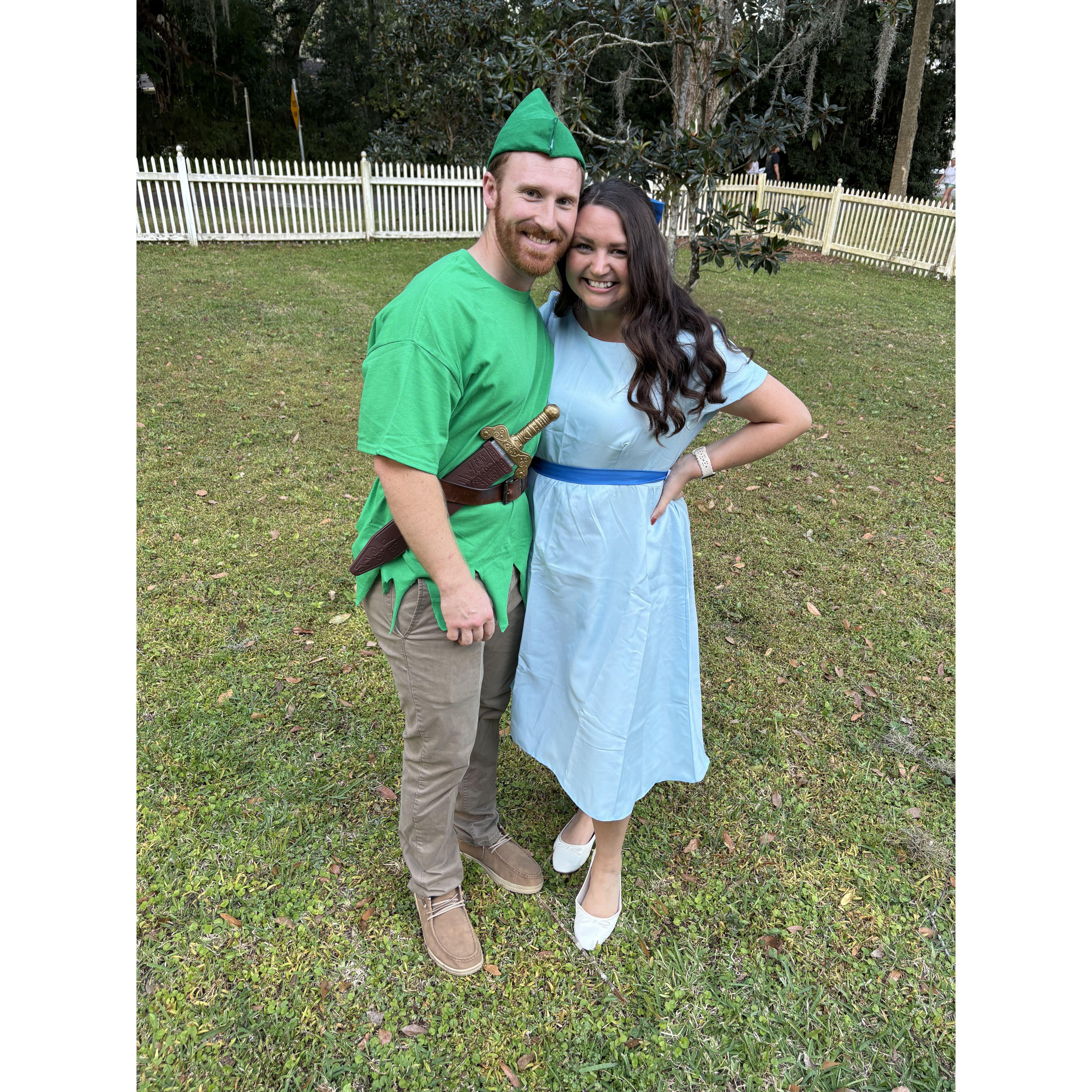 Halloween as Peter and Wendy! Not bad for last minute costumes :)