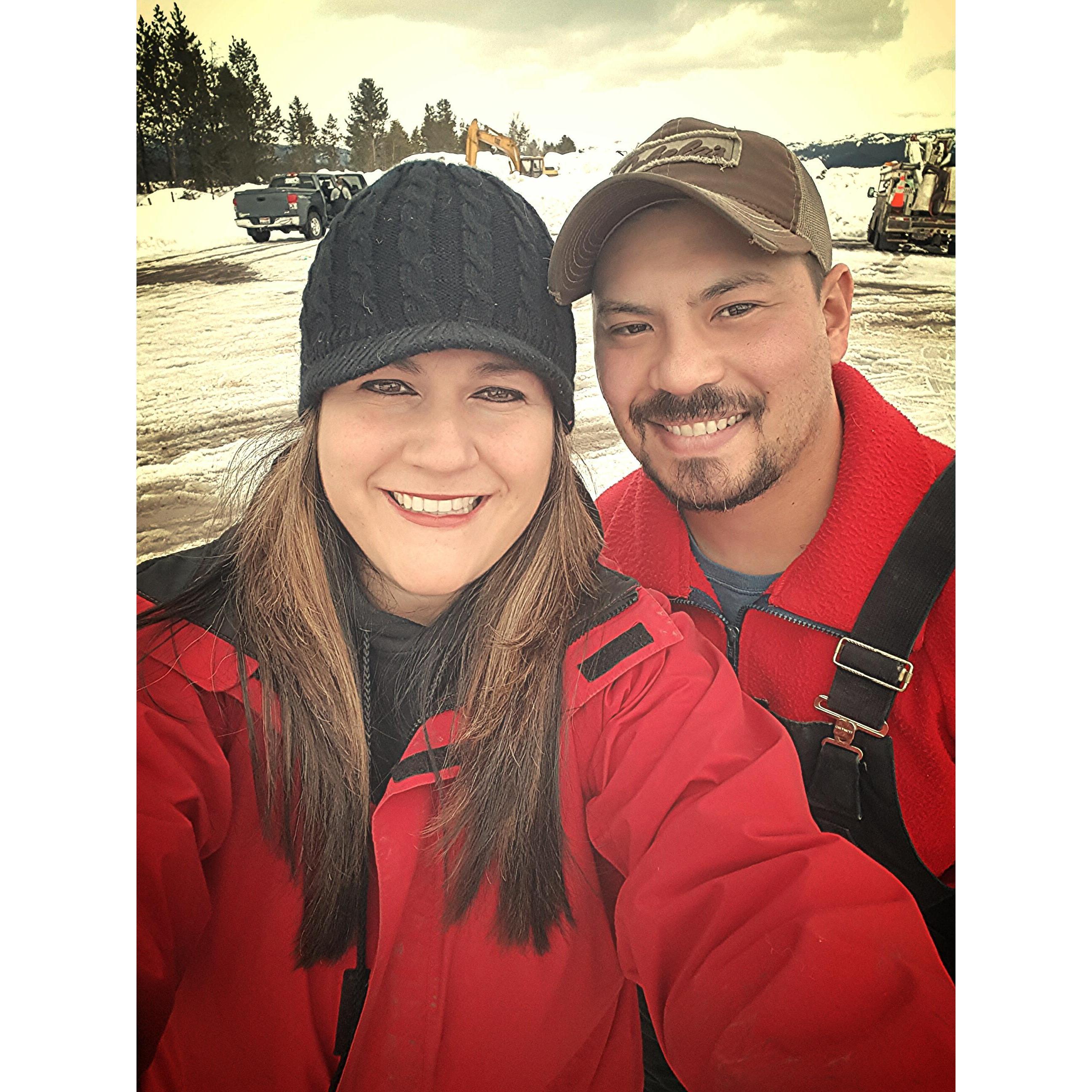 In McCall about to go tubing.