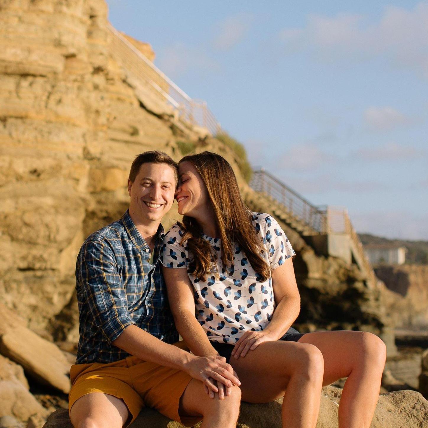Our engagement photos at Sunset Cliffs with Heidi-O-Photo