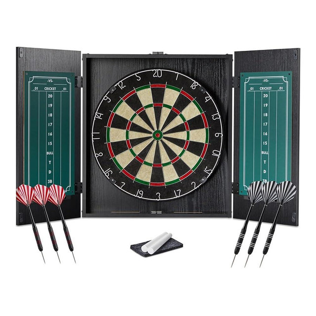 Amazon Basics Dartboard Cabinet Set