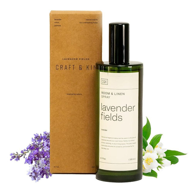 Craft & Kin Lavender Room Spray for Bedding, 6.76 oz, Pillow Spray, Long-Lasting Room Freshener, Soothing Aroma Mist for Home & Washroom