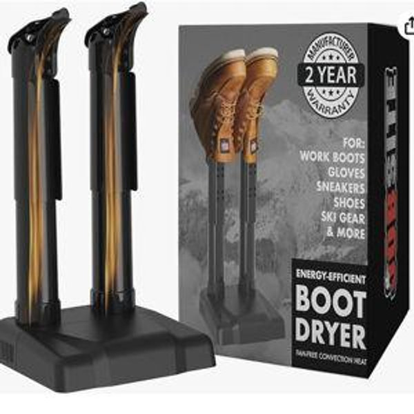 JobSite Boot Dryer - Silent Shoe Dryer & Warmer For Work Boots, Gloves & Shoes - Fanless Convection Dry - Helps Reduce Odor