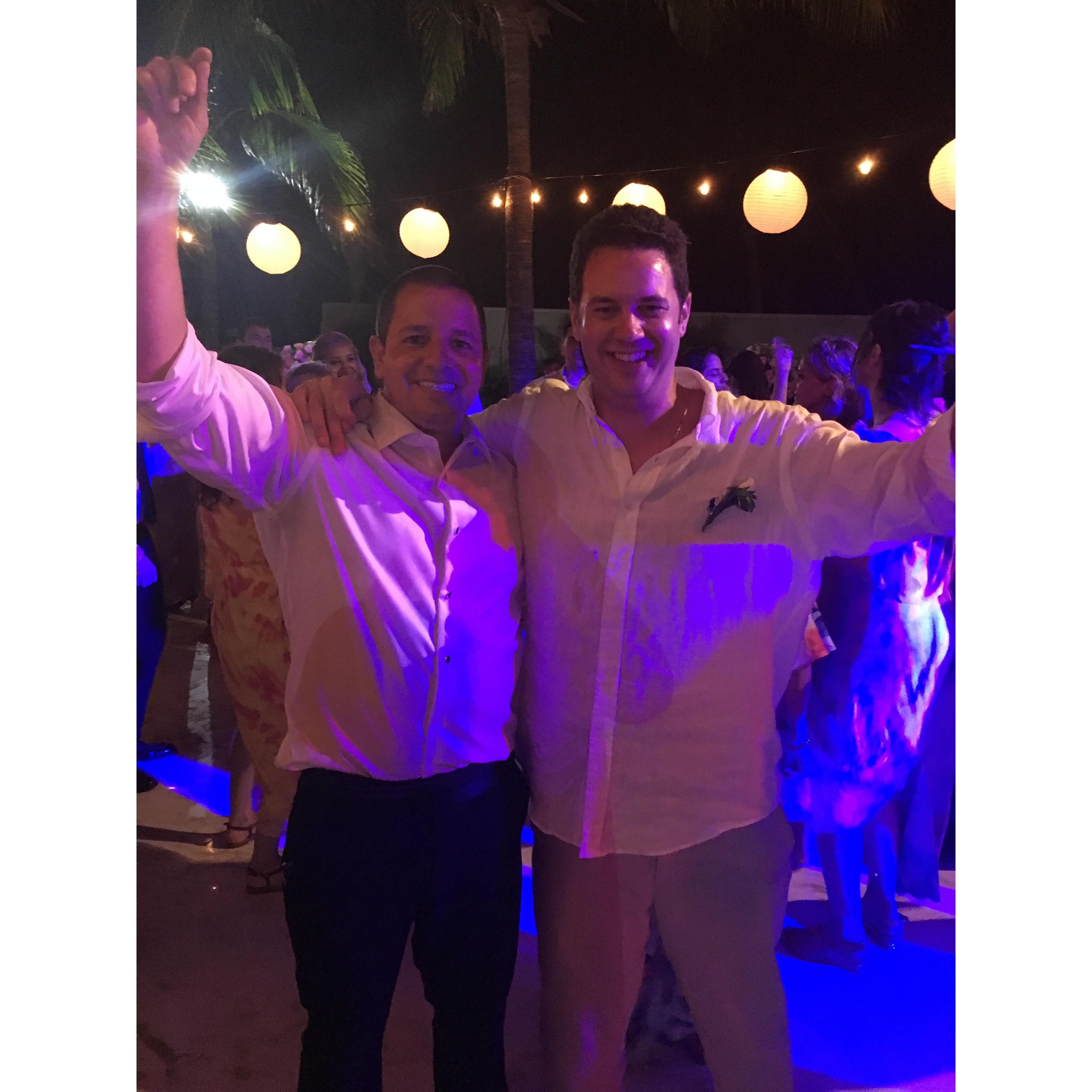 Jeremy and Chris at his wedding in Play Del Carmen!
