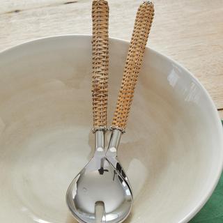 Wicker Handle Serving Fork, Set of 2