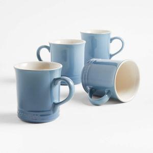 Le Creuset Chambrey 14-oz. Stoneware Mugs, Set of 4 + Reviews | Crate & Barrel