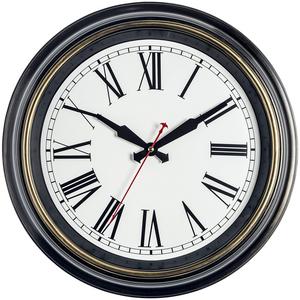 Bernhard Products Large Wall Clock 16" Quality Quartz Silent Non Ticking, Battery Operated for Home/Living Room/Over Fireplace, Beautiful Decorative Timeless Stylish Clock