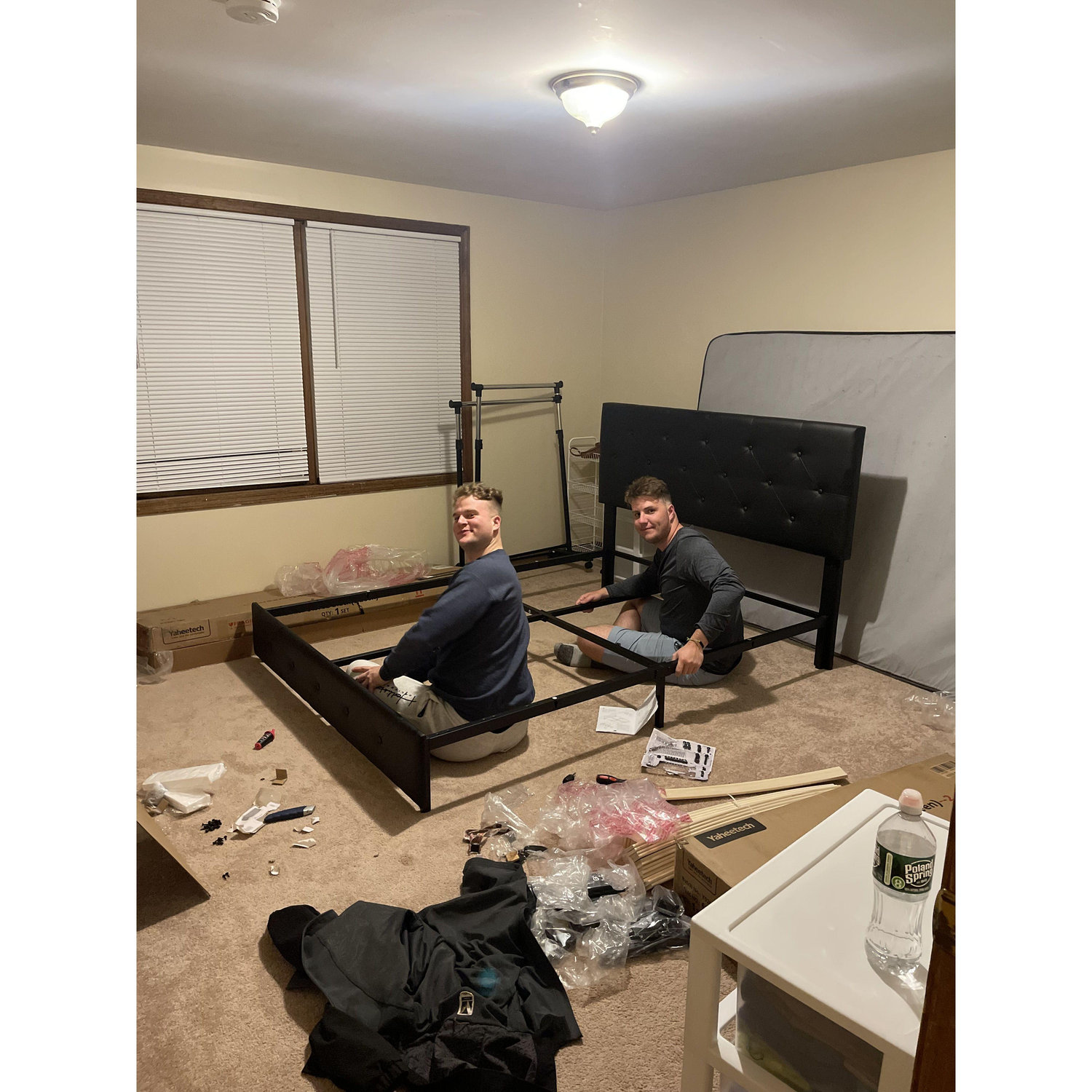 Tim helping us get settled in to our first apartment!