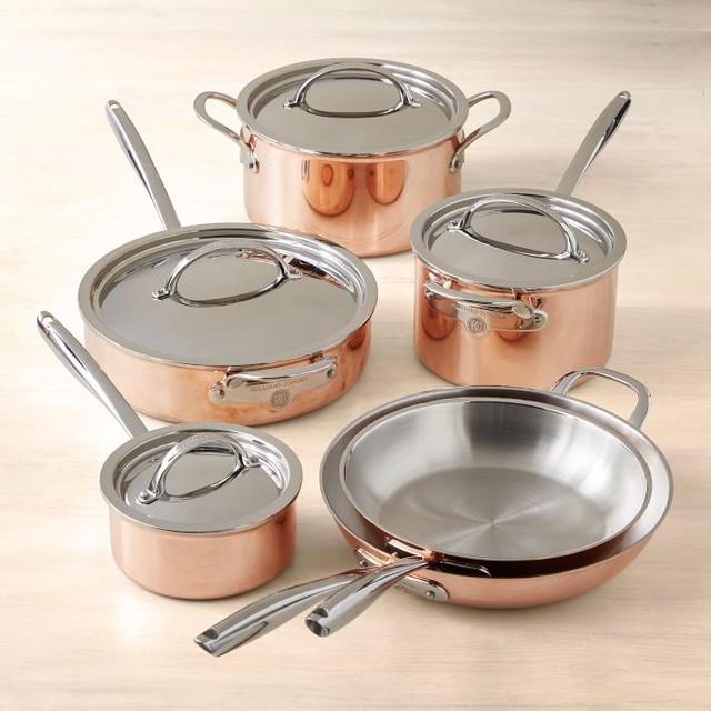 Williams Sonoma Thermo-Clad™ Copper 10-Piece Cookware Set