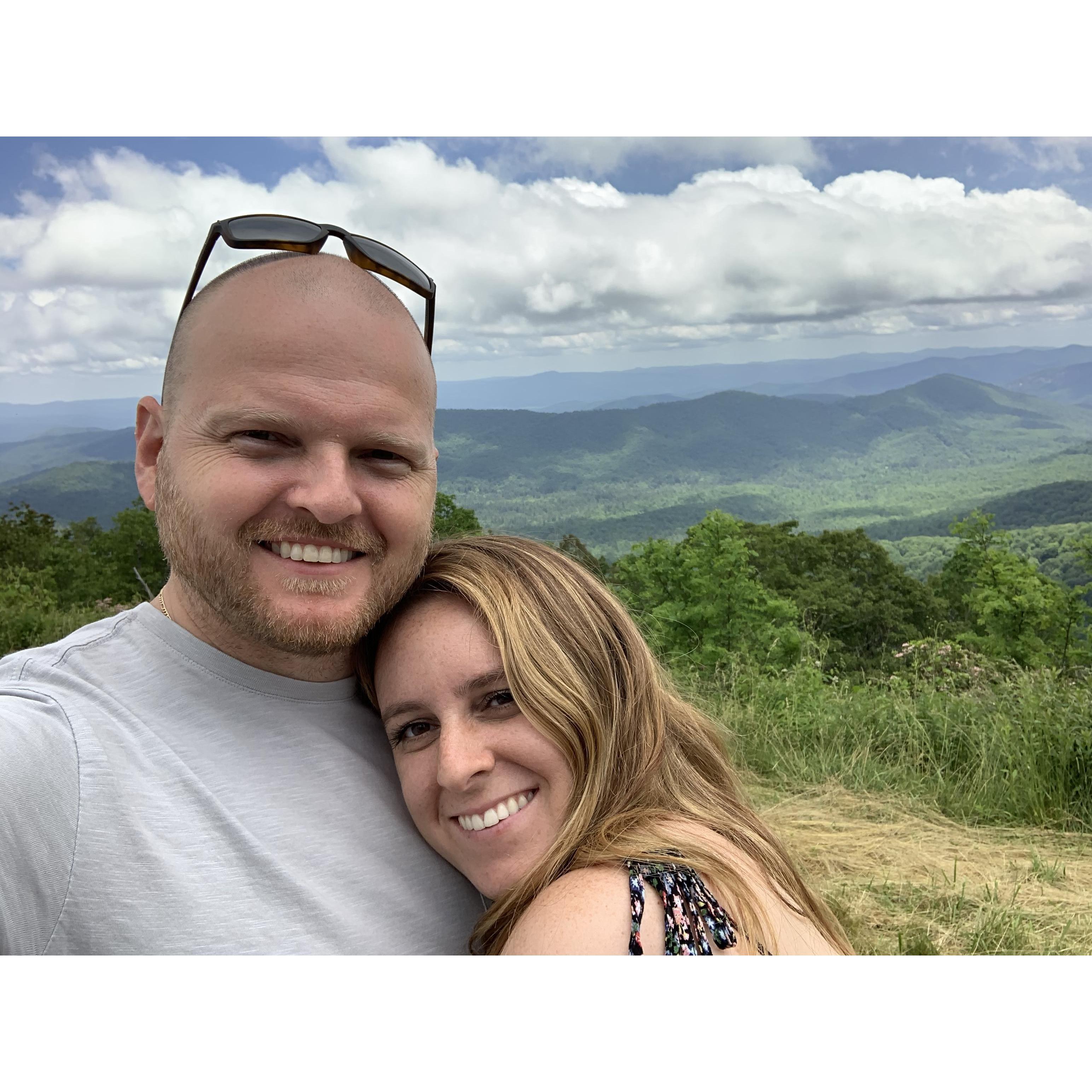 Traveling around Asheville to find our wedding venue!
