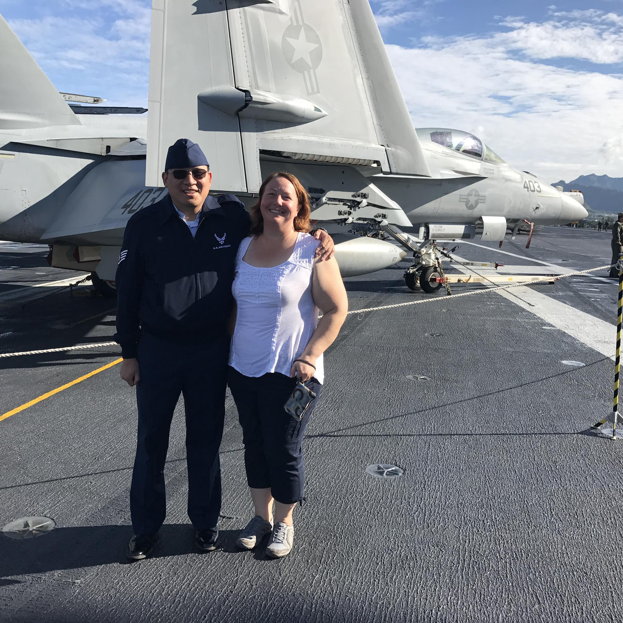 At Pearl Harbor Hawaii on the aircraft carrier USS John C. Stennis.
