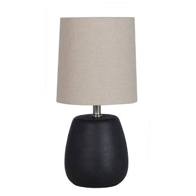 Polyresin Wood Accent Lamp Black - Threshold&#8482;