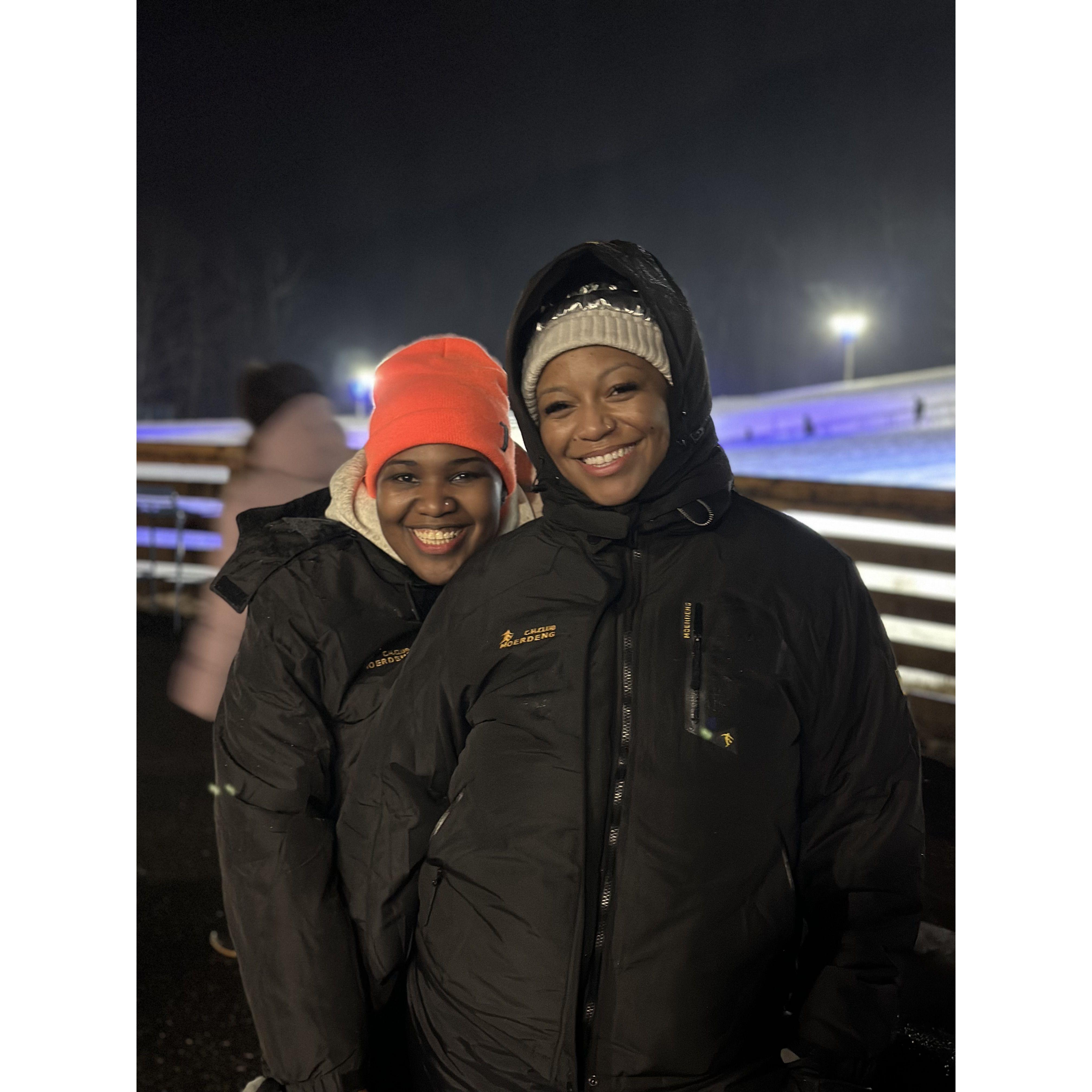 First time snow tubing for Saige’s birthday getaway.