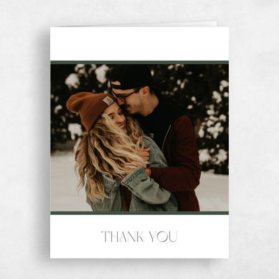 White Typography Wedding Thank You - Jet Photo