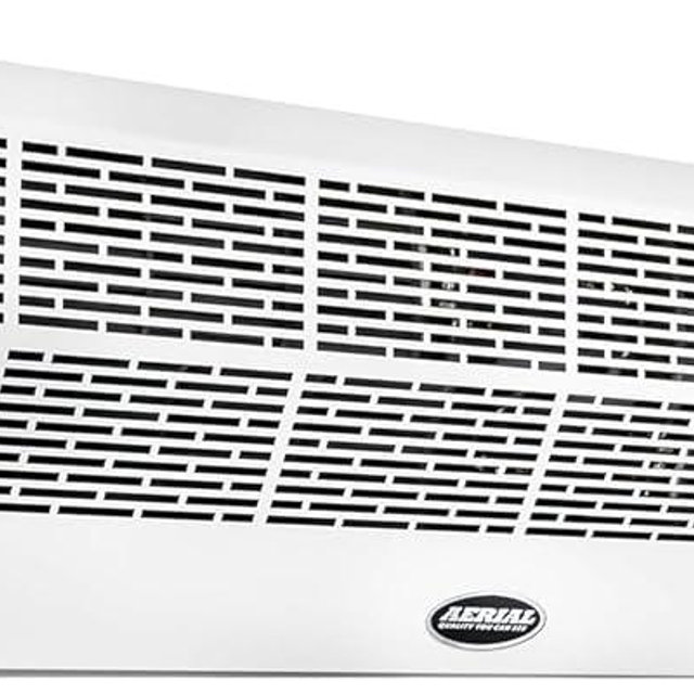 DuraSteel Wall Mounted Air Curtains for Doors Commercial - 36 Inch White Fly Fans - Super Power Over Door Fan with MS Switch - Sliding Under Door Fans to Move Air Curtain Blower Keep Flies Bugs Out