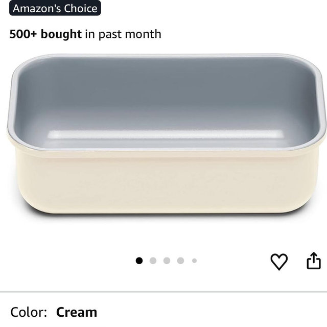 Caraway Non-Stick Ceramic 1 lb Loaf Pan - Cream